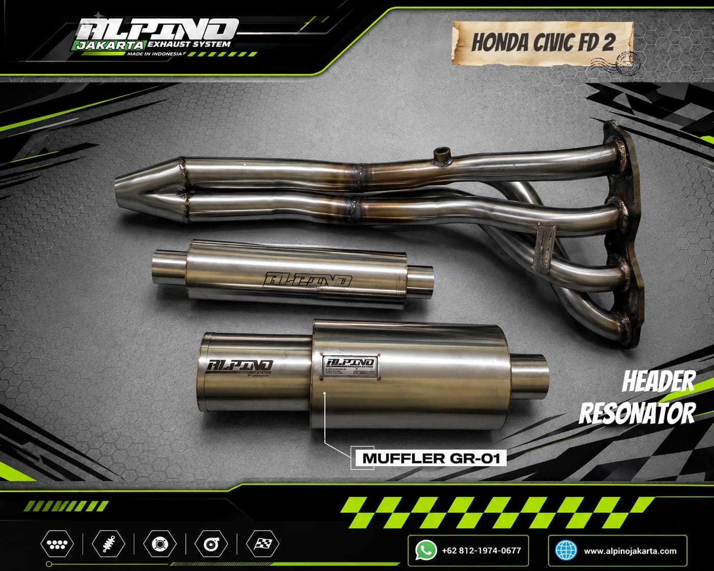 Knalpot Civic fd2